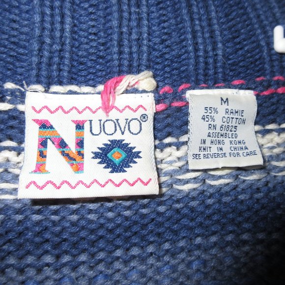 Medium Ramie Cotton Tribal Print Sweater - Picture 2 of 4